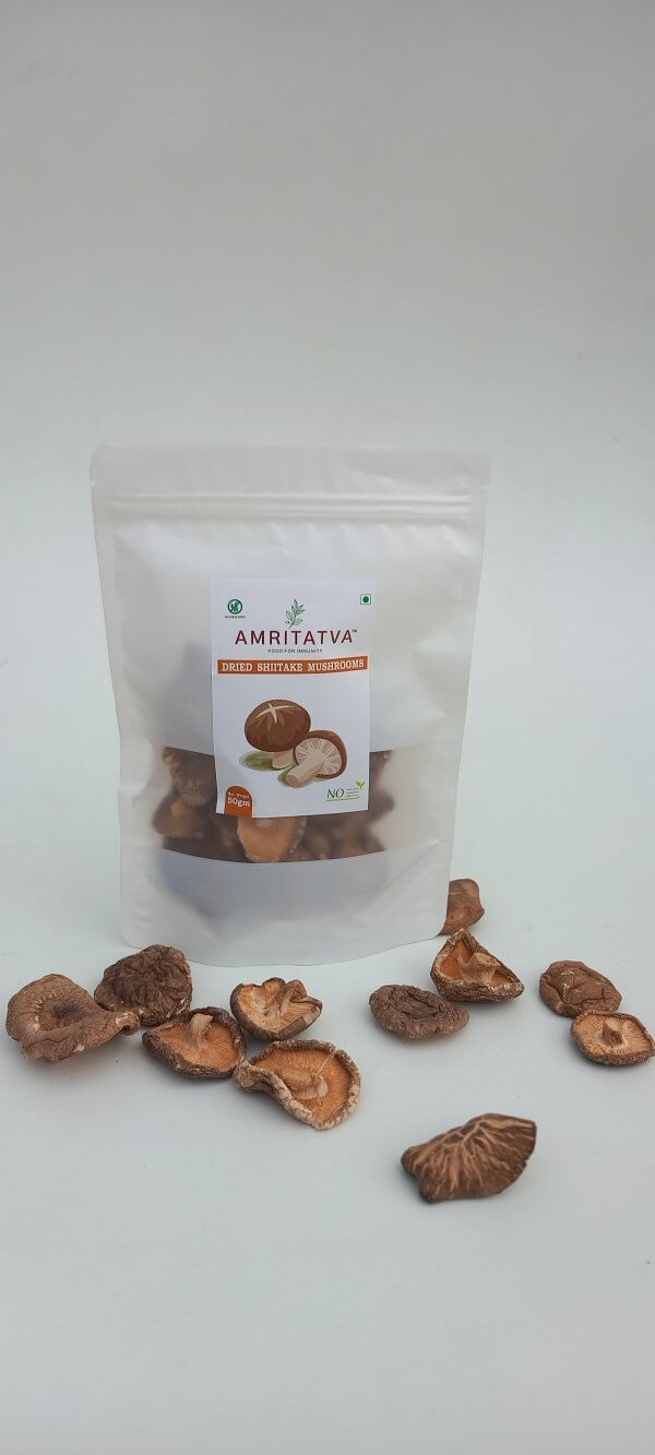 Gourmet sun dried shiiatke mushrooms, grown with harmful chemicals and packed in airtight pouches for maximum freshness. 