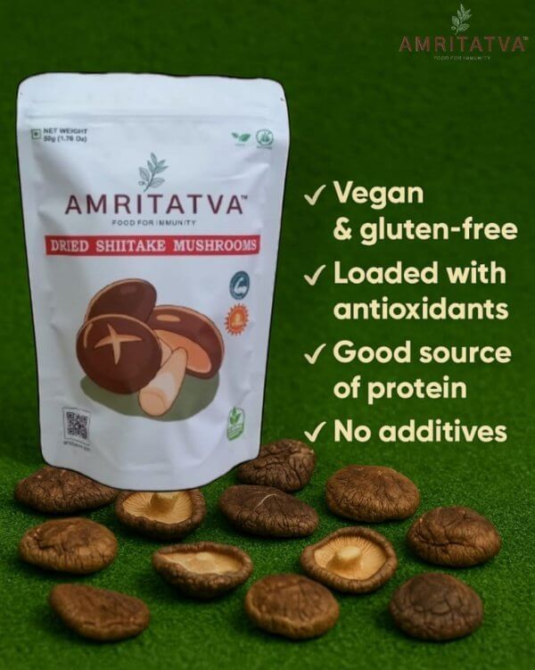 Amritatva Dried Shiitake Mushroom 50g - Image 4